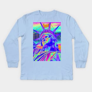 Statue of liberty city Kids Long Sleeve T-Shirt